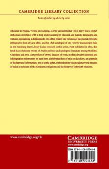 Polemische Und Apologetische Literatur in Arabischer Sprache Zwischen Muslimen Christen Und Juden