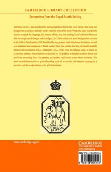 A Grammar of the High Dialect of the Tamil Language Termed Shen-Tamil