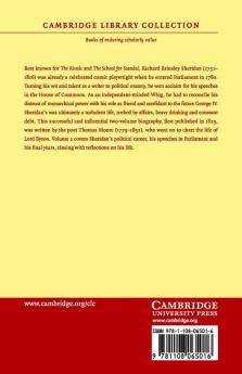 Memoirs of the Life of the Right Honourable Richard Brinsley Sheridan