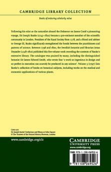 Catalogus Bibliothecae Historico-Naturalis Josephi Banks