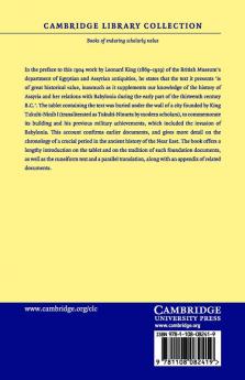 Records of the Reign of Tukulti-Ninib I King of Assyria about B.C. 1275