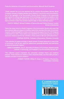 Advances in Economics and Econometrics