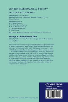 Surveys in Combinatorics 2017