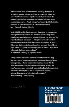 Voting Behaviour in Indonesia since Democratization