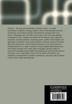 The Cambridge Handbook of Phonetics