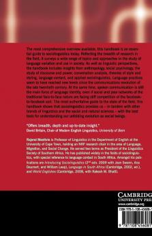 The Cambridge Handbook of Sociolinguistics