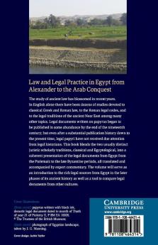 Law and Legal Practice in Egypt from Alexander to the Arab Conquest