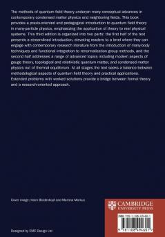 Condensed Matter Field Theory