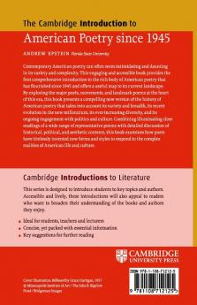 The Cambridge Introduction to American Poetry since 1945