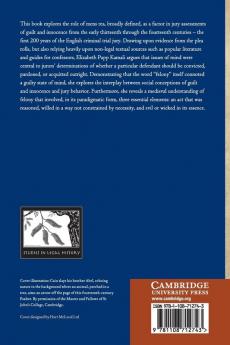 Felony and the Guilty Mind in Medieval England