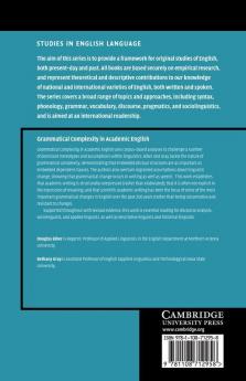 Grammatical Complexity in Academic English