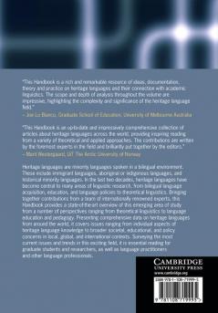 The Cambridge Handbook of Heritage Languages and Linguistics