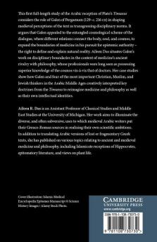 Galen and the Arabic Reception of Plato's Timaeus