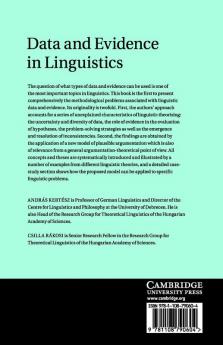 Data and Evidence in Linguistics