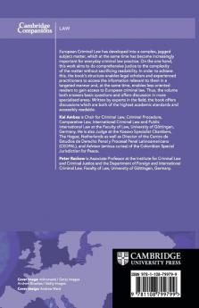The Cambridge Companion to European Criminal Law