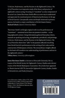 Criticism Performance and the Passions in the Eighteenth Century