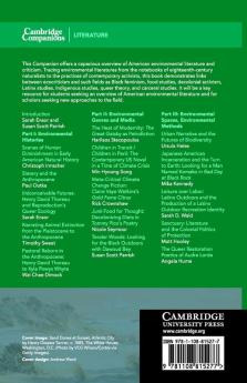 The Cambridge Companion to American Literature and the Environment