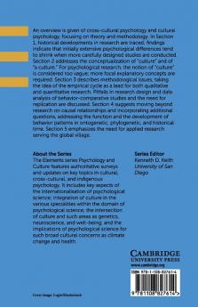 Concept and Method in Cross-Cultural and Cultural Psychology