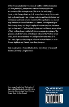 Poetry and Poetics in the Presocratic Philosophers