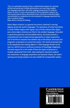 Direct Objects and Language Acquisition