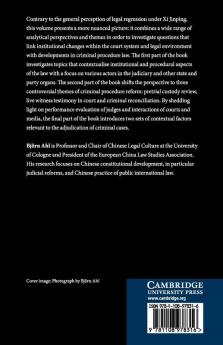 Chinese Courts and Criminal Procedure