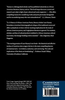 A History of African American Poetry