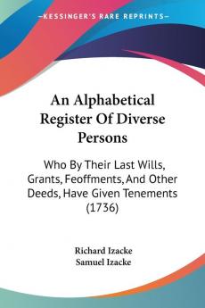 An Alphabetical Register Of Diverse Persons