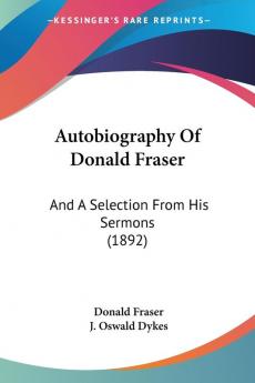 Autobiography Of Donald Fraser
