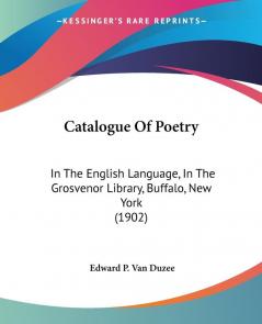Catalogue Of Poetry