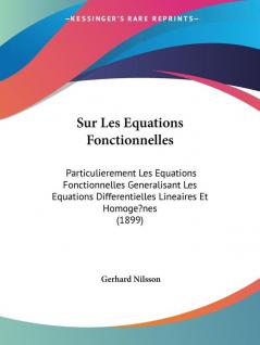 Sur Les Equations Fonctionnelles