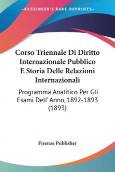 Corso Triennale Di Diritto Internazionale Pubblico E Storia Delle Relazioni Internazionali