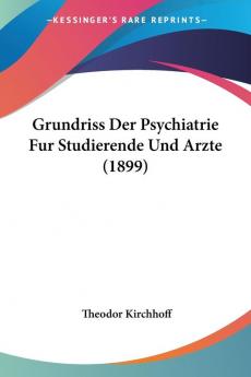 Excerpt from Grundriss der Psychiatrie für Studierende und Ärzte. III. Zeichen und Erscheinungen geistiger Störungen A. Des Bewusstseins B. In Verbindung und Verlauf der Vorstellungen C. Im Gefühlsleben.. About the Publisher. Forgotten Books publishes hundreds of thousands of rare and classic books. Find more at www.forgottenbooks.com. This book is a reproduction of an important historical work. Forgotten Books uses state-of-the-art technology to digitally reconstruct the work, preserving the original format whilst repairing imperfections present in the aged copy. In rare cases, an imperfection in the original, such as a blemish or missing page, may be replicated in our edition. We do, however, repair the vast majority of imperfections successfully; any imperfections that remain are intentionally left to preserve the state of such historical works.
