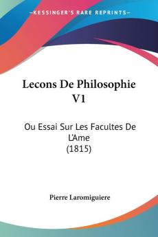 Lecons De Philosophie V1