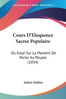 Cours D'Eloquence Sacree Populaire