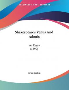 Shakespeare's Venus And Adonis