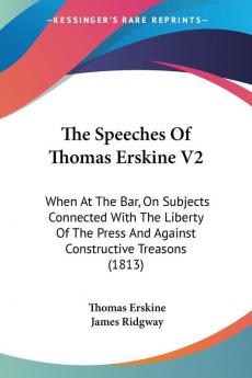 The Speeches Of Thomas Erskine V2