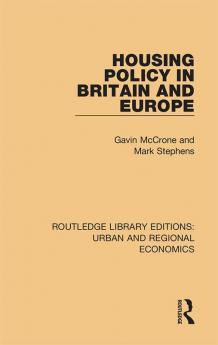 Housing Policy in Britain and Europe