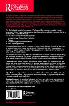Routledge Handbook of Language and Professional Communication