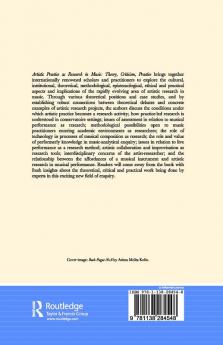 Artistic Practice as Research in Music