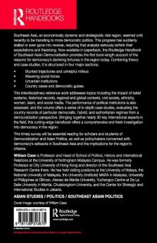 Routledge Handbook of Southeast Asian Democratization