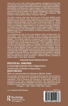 Robert Michels Political Sociology and the Future of Democracy