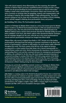 Lectures on Technique by Melanie Klein