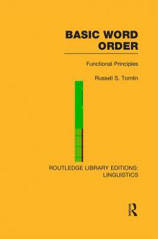 Basic Word Order (RLE Linguistics B