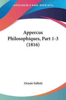 Appercus Philosophiques Part 1-3 (1816)