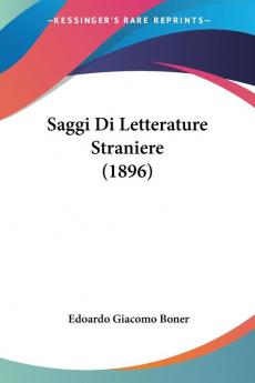 Saggi Di Letterature Straniere (1896)