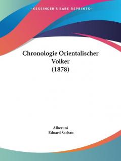 Chronologie Orientalischer Volker (1878)