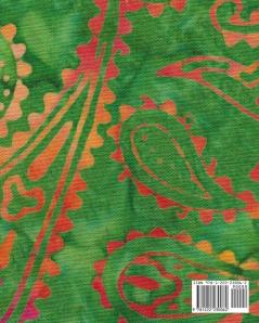 Green Jungle Batik Composition Notebook - Large Ruled Notebook - 8x10 Lined Notebook (Softcover Journal / Notebook / Diary): 247 (8x10 Lined Softcover Notebook)