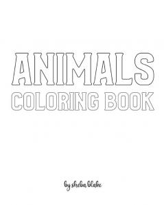 Animals with Scissor Skills Coloring Book for Children - Create Your Own Doodle Cover (8x10 Softcover Personalized Coloring Book / Activity Book) (Animal Coloring Books)