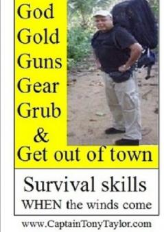 GOD GOLD GUNS GEAR GRUB and GET out of town