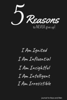 5 Reasons to NEVER give up! I Am Ignited I Am Influential I Am Insightful I Am Intelligent I Am Irresistible